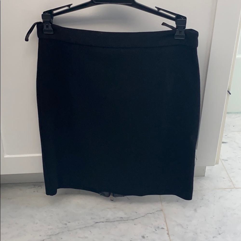 Black zip up pencil skirt